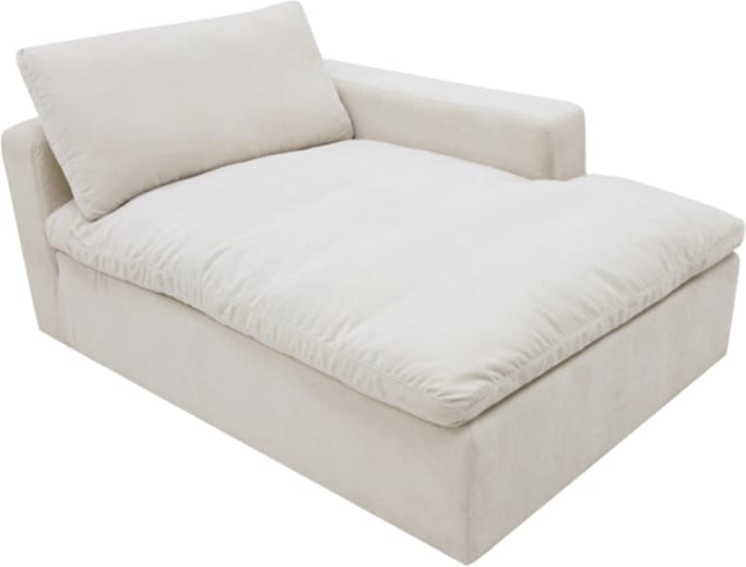 Cloud Deep Chaise Right Module Muse Flax color Muse Flax