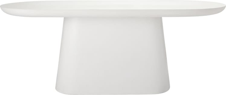 Odette White Concrete Dining Table color White
