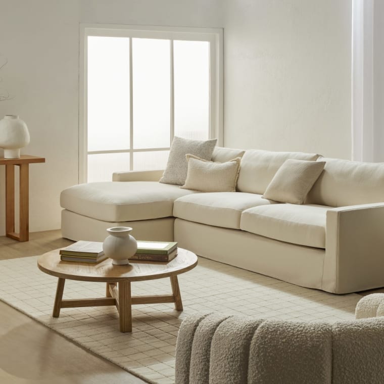 Sunday Tribute Ice Chaise Sofa - 3 Seater 