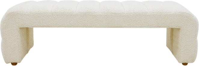 Maeve Bench Boucle Ivory color Boucle Ivory