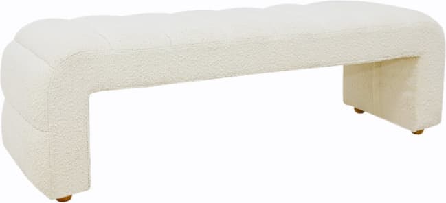 Maeve Bench Boucle Ivory