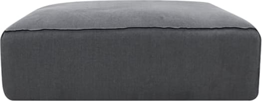 Riley Linen Charcoal Modular Big Ottoman color Linen Charcoal