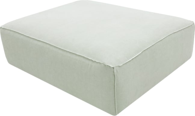 Riley Linen Oatmeal Modular Big Ottoman color Linen Oatmeal