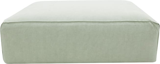 Riley Linen Oatmeal Modular Big Ottoman color Linen Oatmeal
