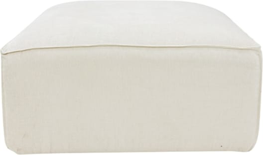 Riley Muse Flax Modular Small Ottoman color Muse Flax