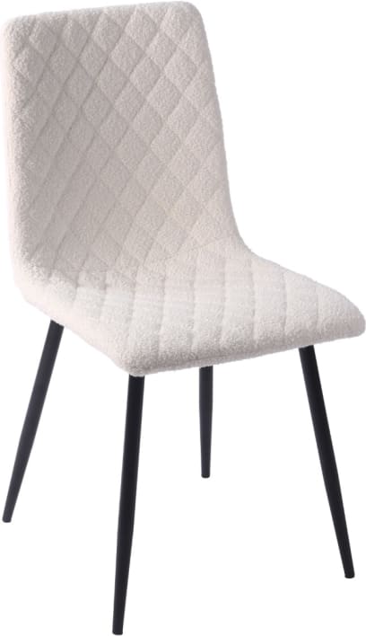 Booker Dining Chair Boucle Ivory color Ivory