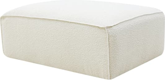 Riley Boucle Ivory Modular Small Ottoman color Boucle Ivory