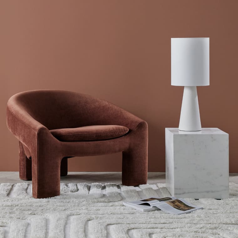 Blaire Accent Chair Muse Rust color Muse Rust