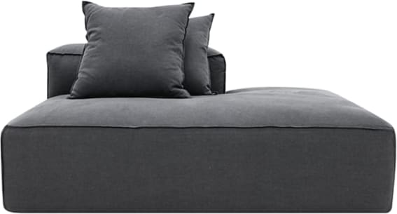Riley Linen Charcoal Module Terminal Right color Linen Charcoal