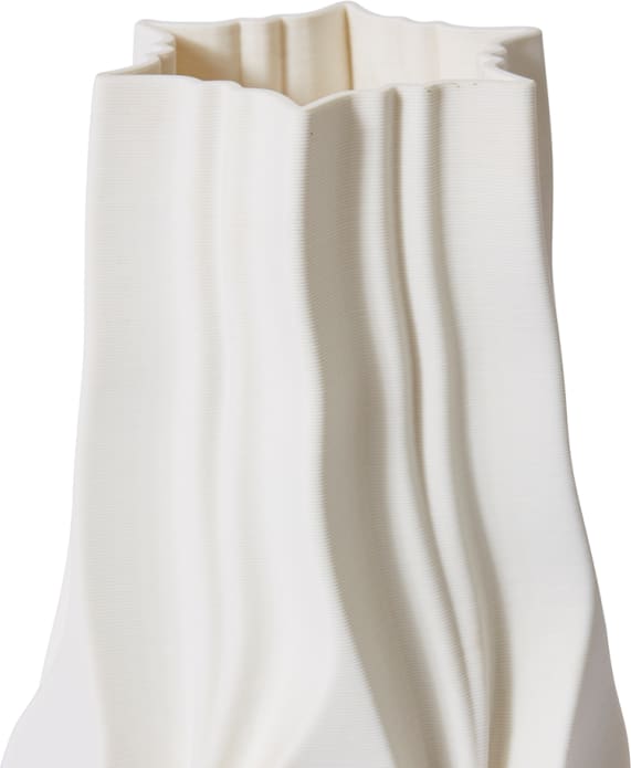 Adria Vase Porcelain White - 46cm color White