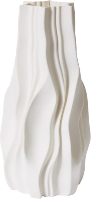 Adria Vase Porcelain White - 46cm color White