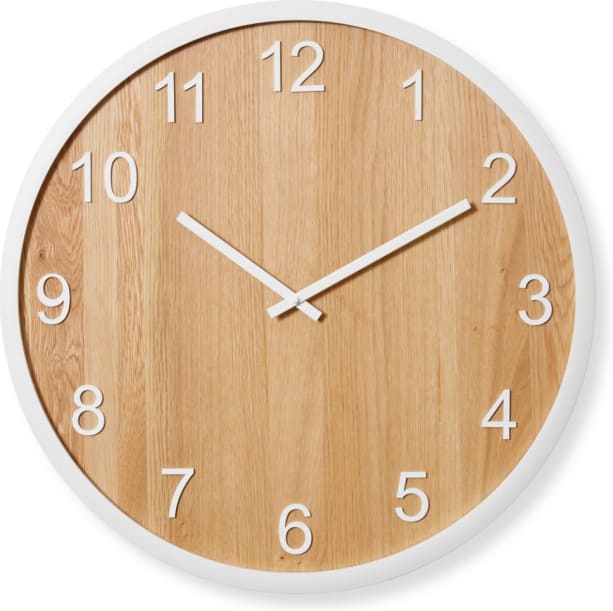 Brydon Wall Clock White - 60cm x 5cm color Natural/White