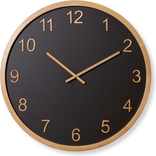 Kaylen Wall Clock Black - 60cm x 5cm color Black
