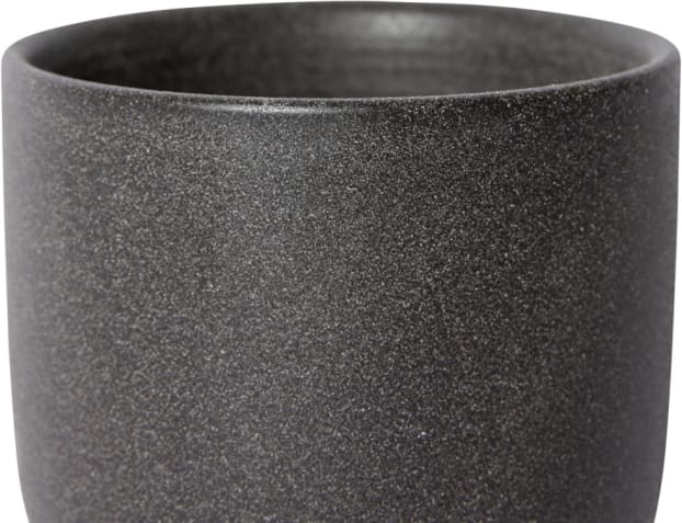 Allegra Pot w. Saucer Black - 12cm color Black