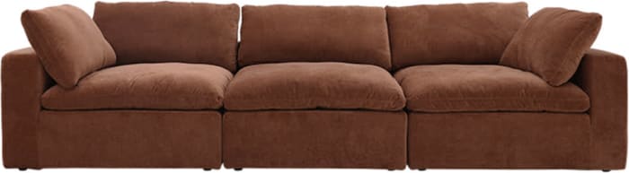 Cloud Muse Rust Modular Sofa - 3 Piece color Muse Rust