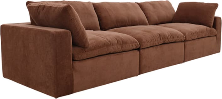 Cloud Muse Rust Modular Sofa - 3 Piece color Muse Rust