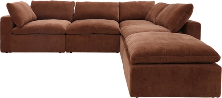 Cloud Muse Rust Modular Sofa - 5 Piece color Muse Rust