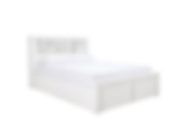 Hobart Bookend Storage Bed Frame White color White