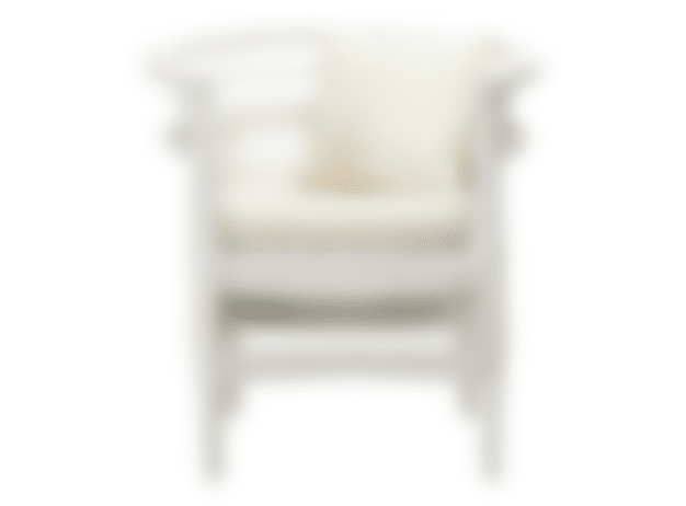 Endah White Rattan Armchair color White