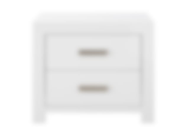 Miami Bedside Table White Gloss - 2 Drawer color White Gloss