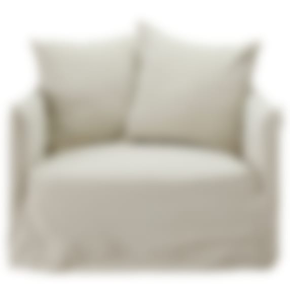 Como Linen Darling Chair Oatmeal - 1.5 Seater color Oatmeal