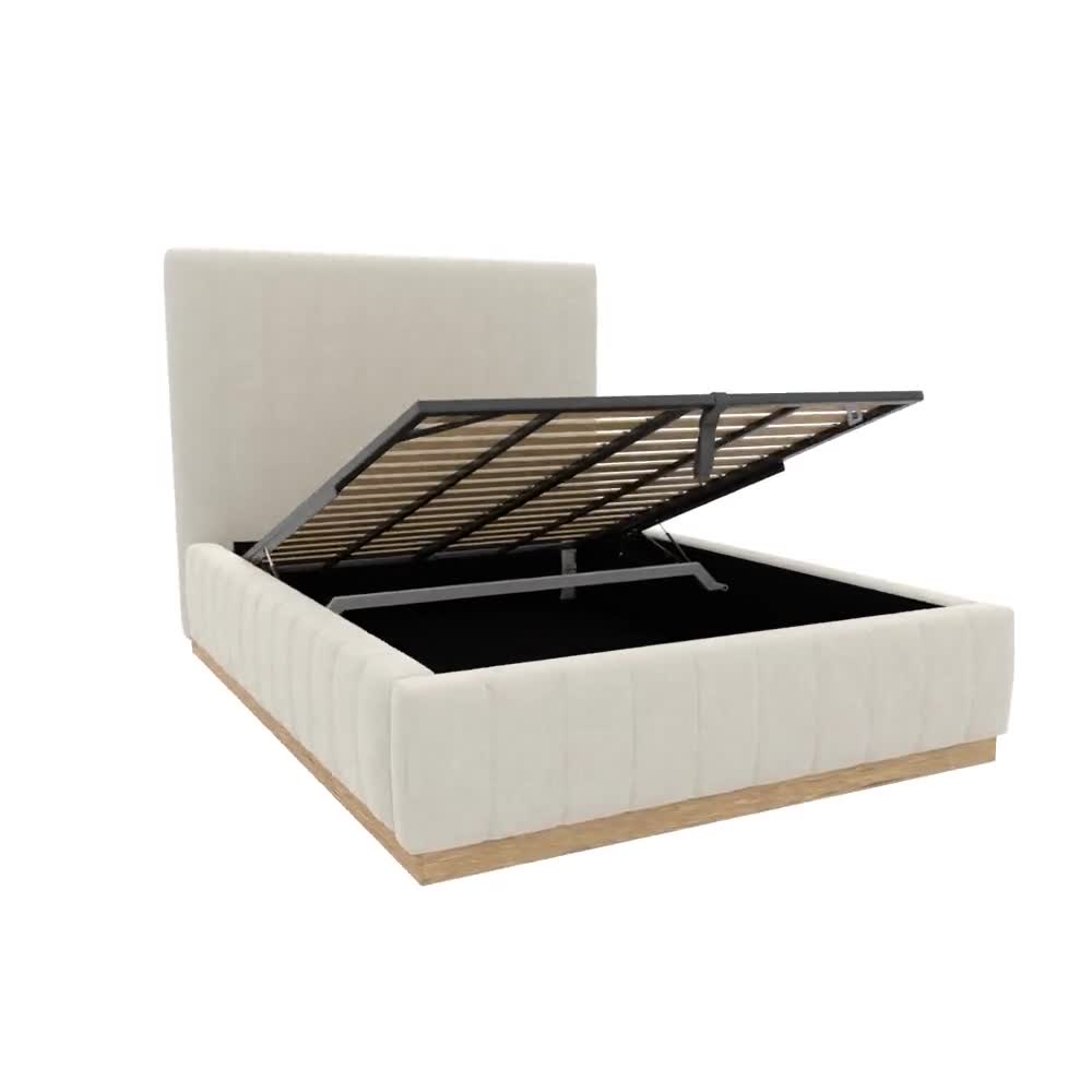 Brentwood Gas Lift Bed Boucle Pumice Double color Boucle Pumice