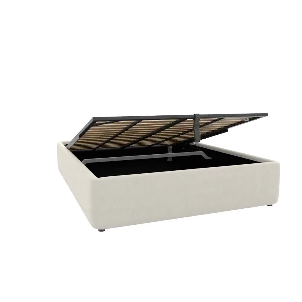 Leo Gas Lift Bed Base Muse Flax color Muse Flax