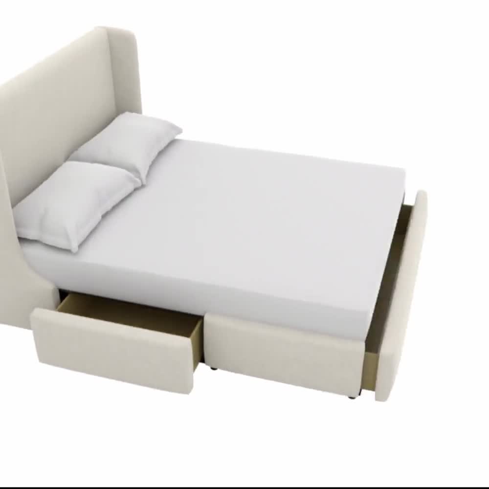 Lucy Drawer Bed Tribute Ice color Tribute Ice