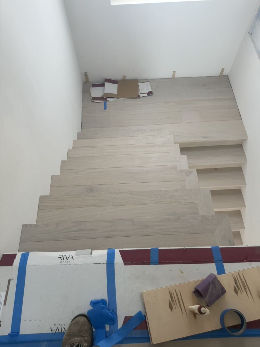 Stair landing with clean modern lines