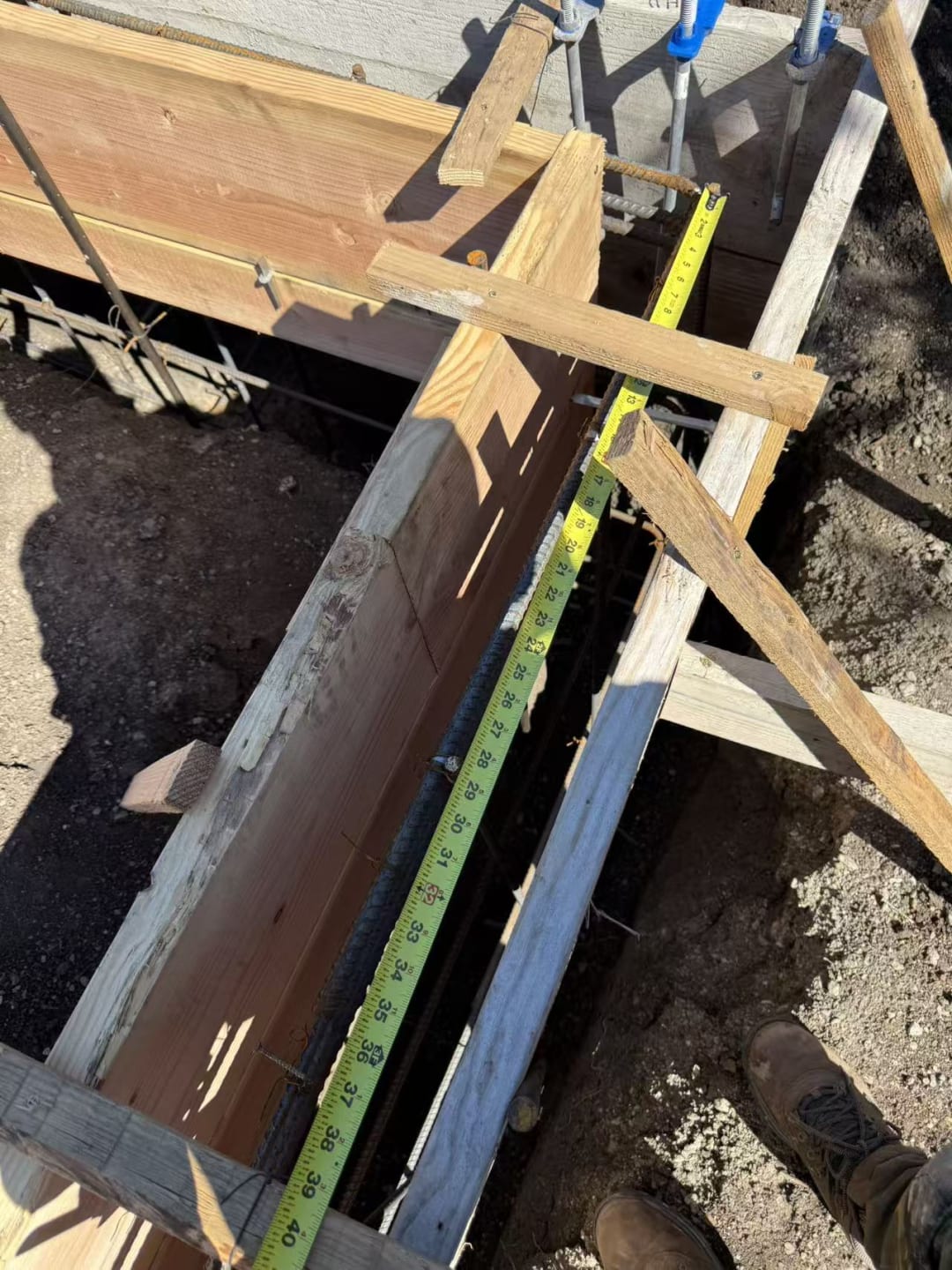 Temporary supports for foundation work