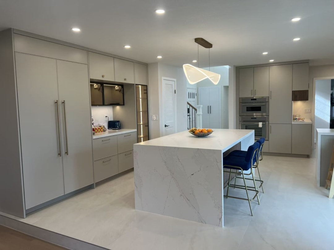 Built-in cabinetry with wood finish