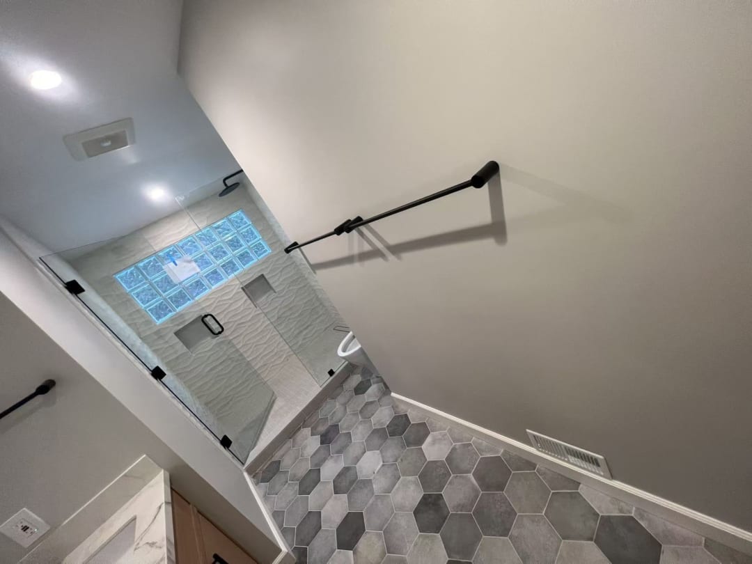 Bathroom with skylight window