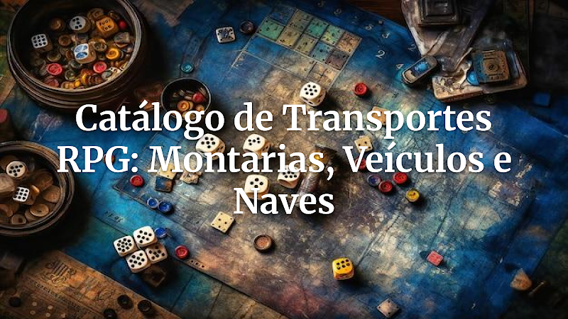 Ferramenta Imbatível: Catálogo de Itens de Transporte (Montarias, Veículos, Naves) para Mestres Criativos