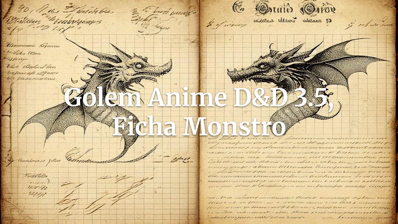 Desvendando o Guardião Celeste: Adaptando Golems e Constructos de Anime para D&D 3.5!