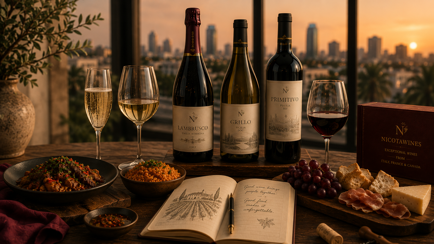 Wine tasting and dining experience