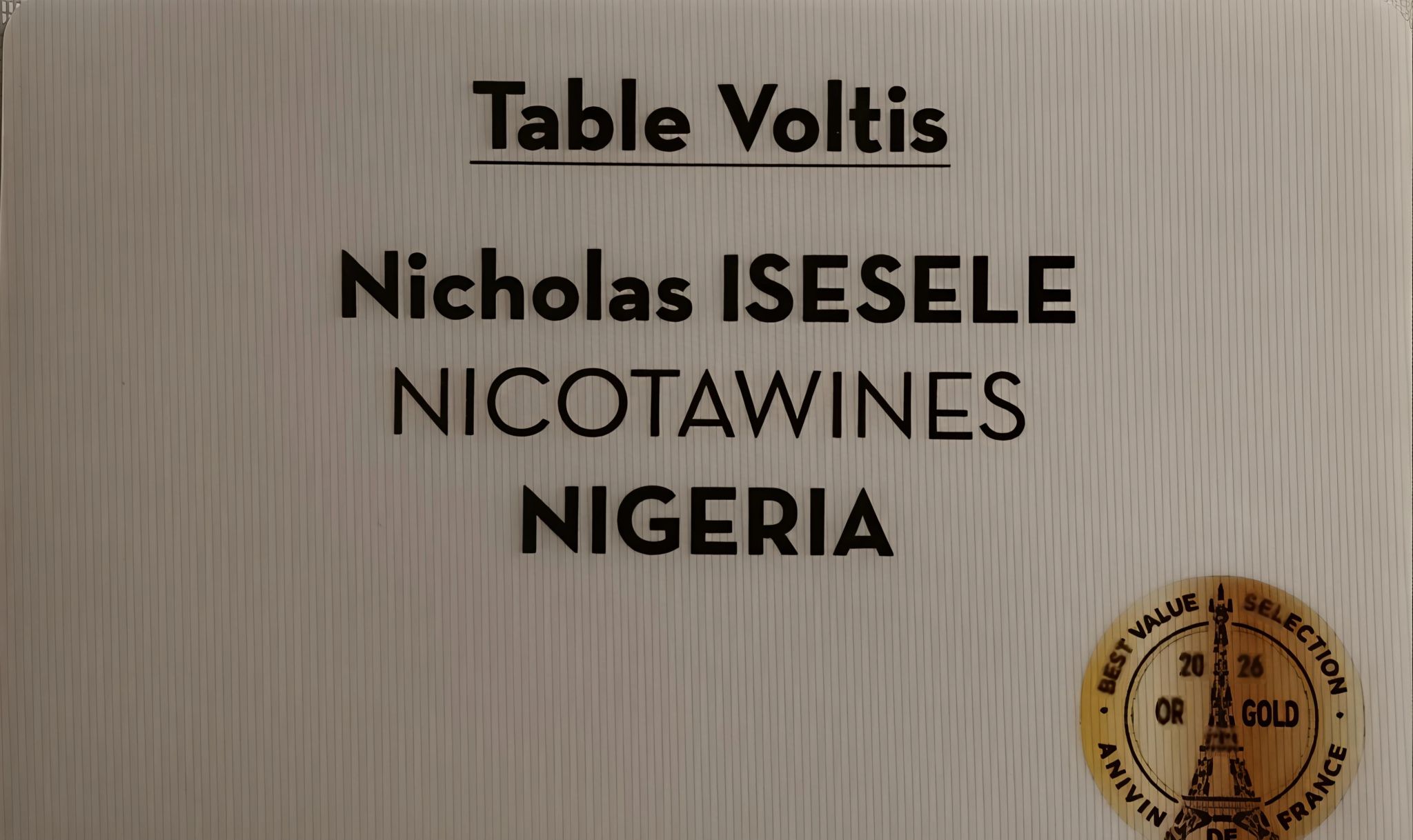 Table Voltis - NICOTAWINES