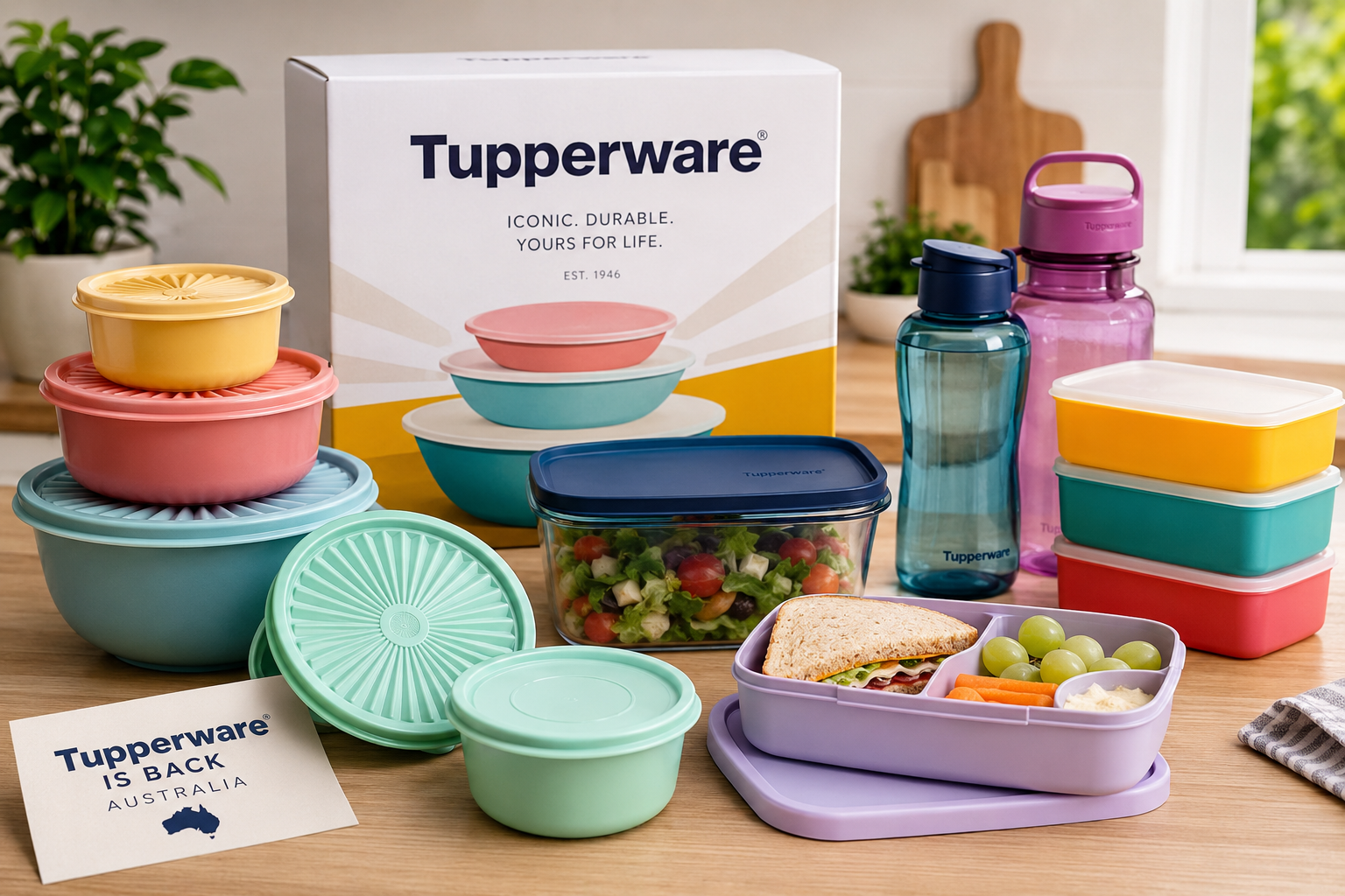 Tupperware returns to Australia with classic designs and new food storage range