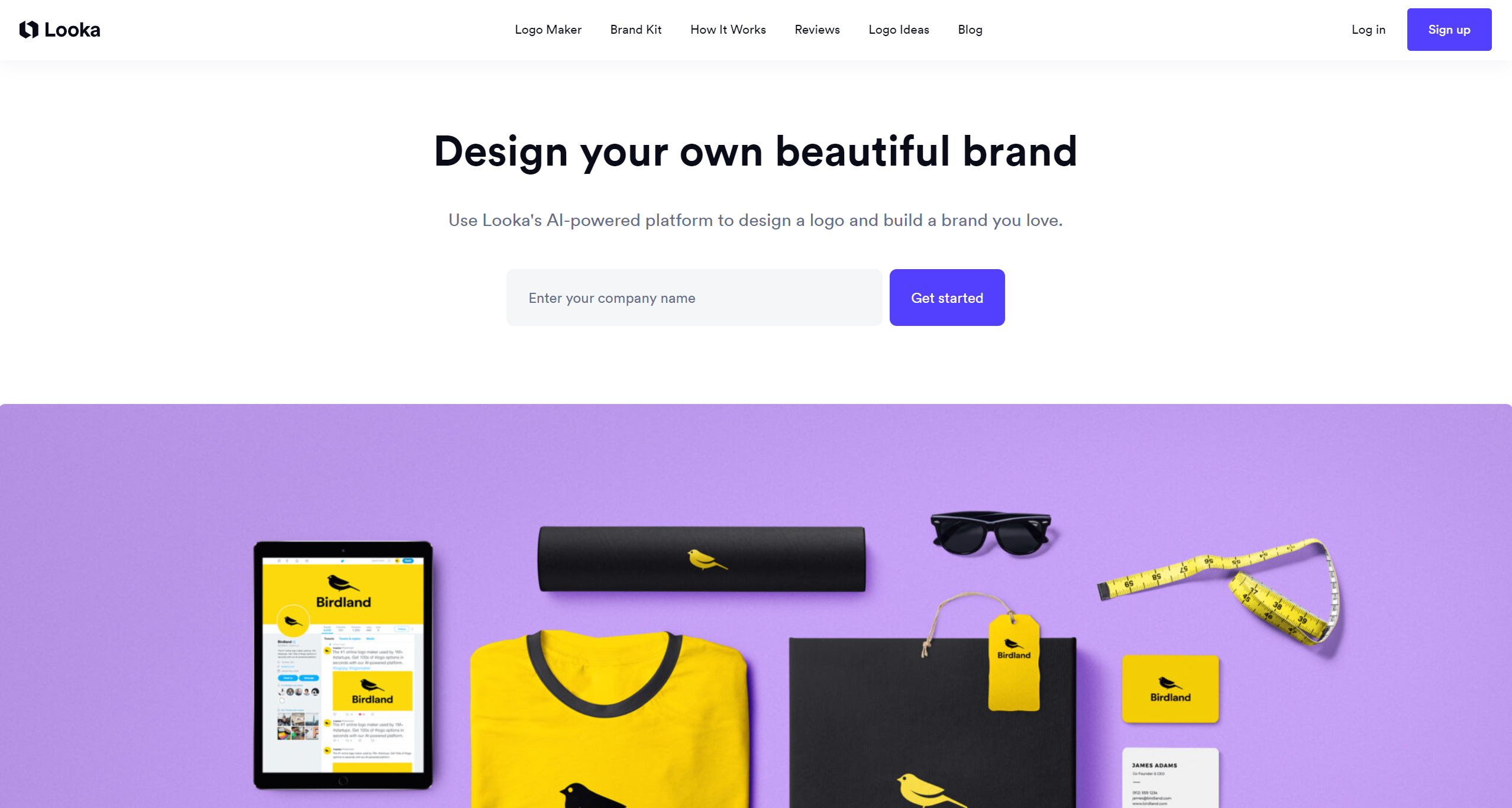 Look.com let's you build a logo and brand in minutes with smart AI