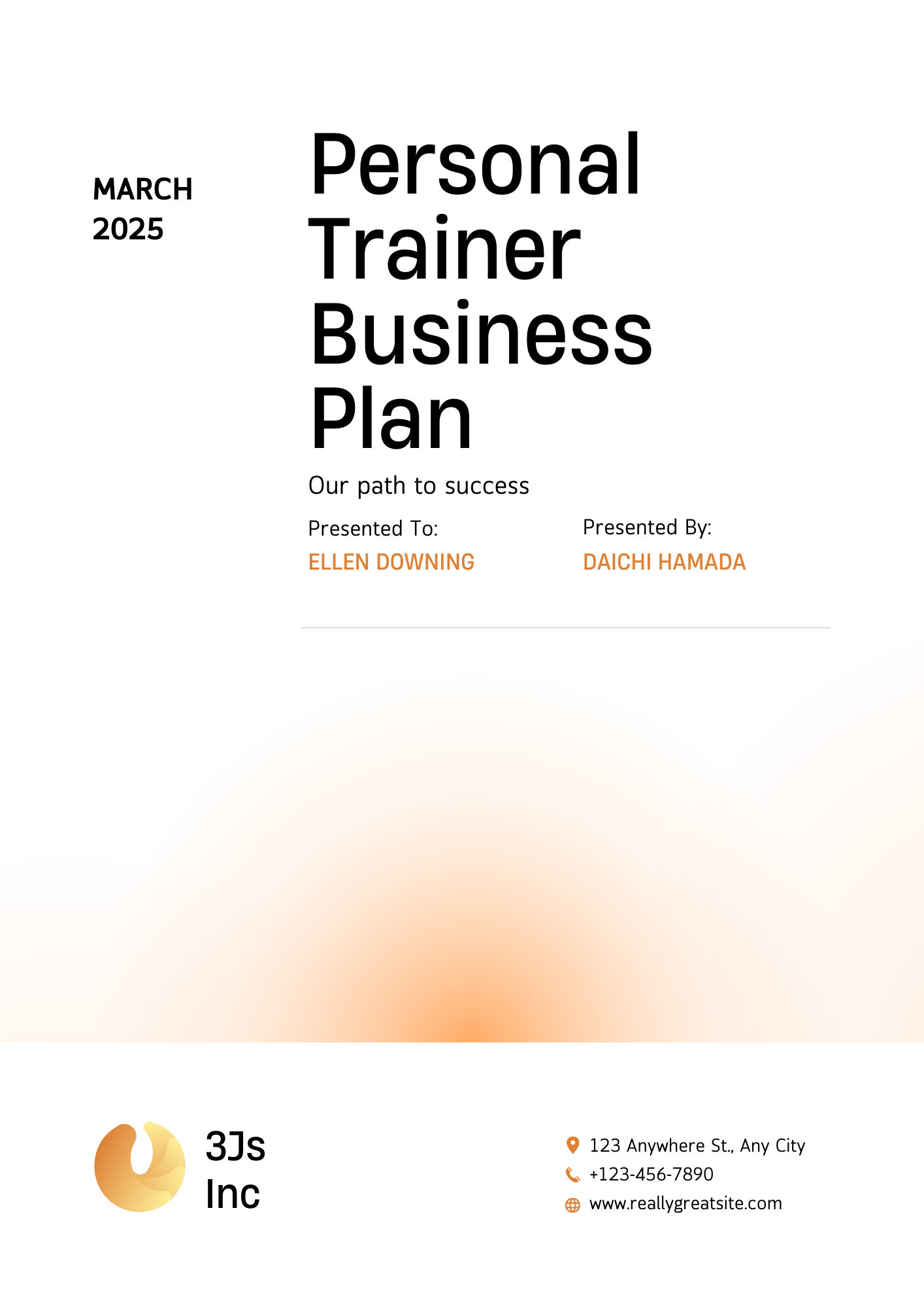 Get this free business plan design from Canva at: https://www.canva.com/templates/EAFT3roeRpY-small-business-plan-in-orange-white-gradient-style/