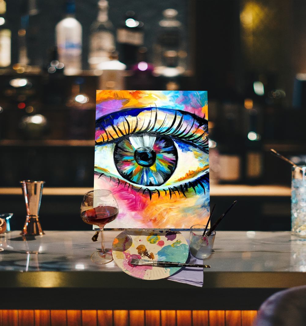 Paint n Sip Bar Event "Colourful Eye" — photo 1