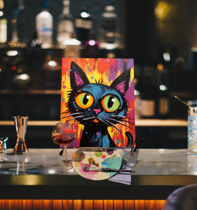 halloween kitty paint n sip portsmouth southsea