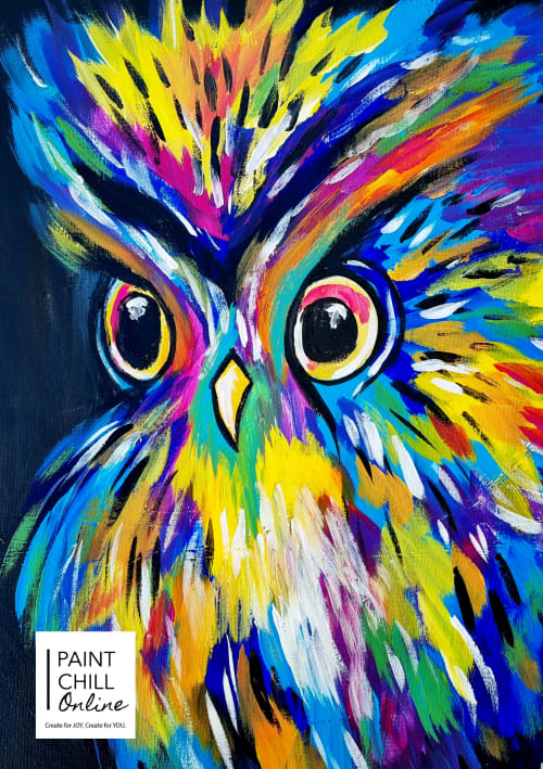 Paint n Sip Bar Event "Colourful Owl"