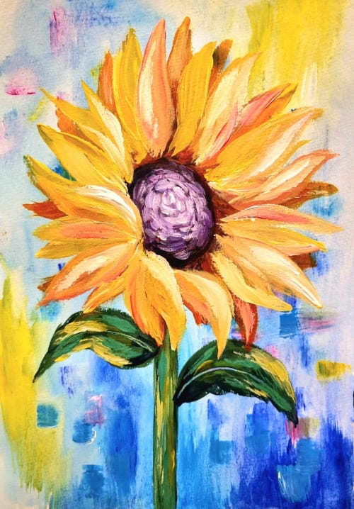 Paint n Sip Bar Event "Sunflower" — photo 2