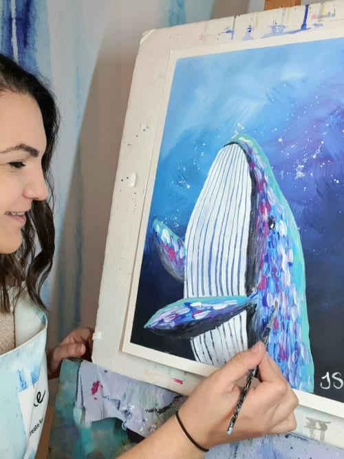 Paint n Sip Bar Event "Blue Whale"