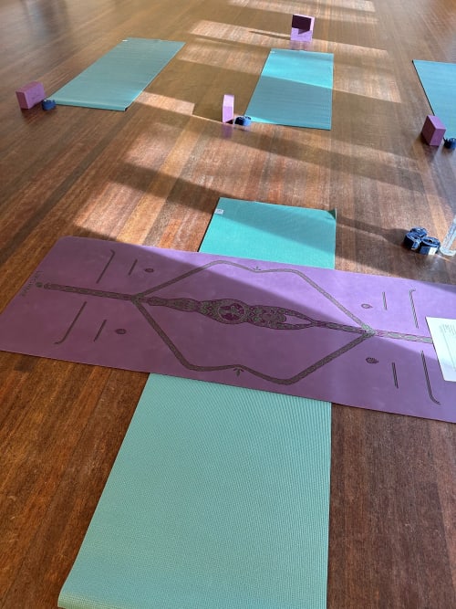 Yoga mats ready for class