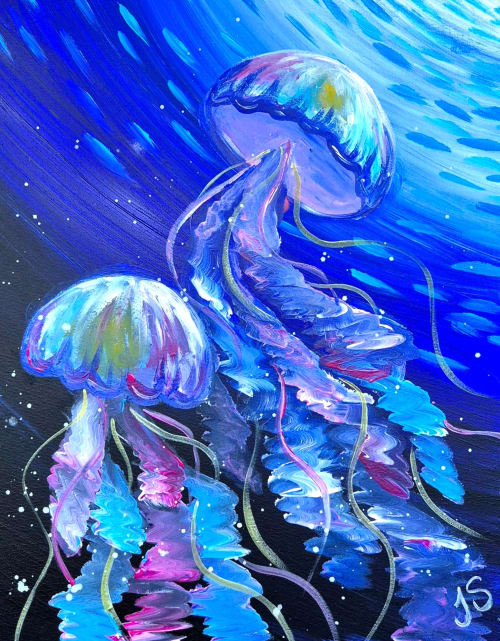 Paint n Sip Bar Event "Jellyfish" — photo 2