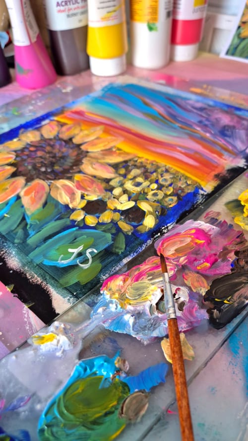 Portsmouth Paint N Sip Bar Event “Sunflower Fields”