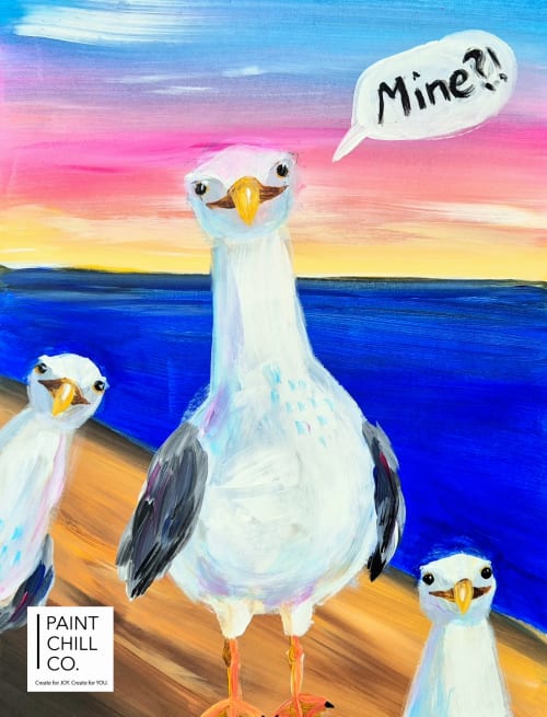 Paint n Sip Bar Event “Seagulls” — photo 2