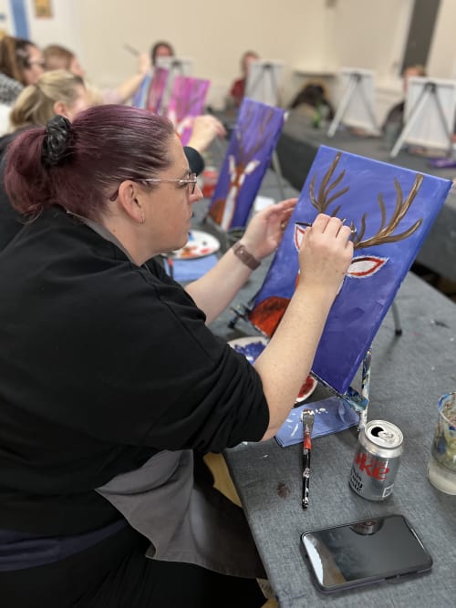 Paint n Sip Bar Event "Cute Reindeer" — photo 4