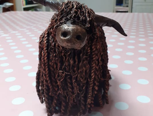 Highland Cow sculpture